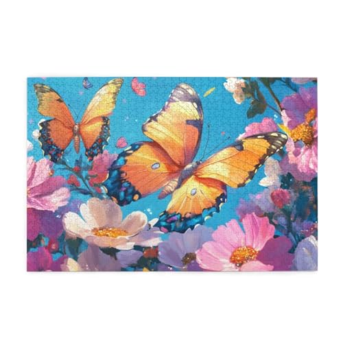 Schmetterling Puzzle Blume Puzzle Große 1500 Teile Erwachsene, Clevere Rätsel, Geschicklichkeitsspiel für die Ganze Familie, Holz Farbenfrohes Jigsaws mit Geschenkbox, Deko Wohnzimmer 87x57cm E-1883 Schmetterling Puzzle Blume Puzzle Große 1500 Teile Erwachsene, Clevere Rätsel, Geschicklichkeitsspiel für die Ganze Familie, Holz Farbenfrohes Jigsaws mit Geschenkbox, Deko Wohnzimmer 87x57cm E-1883 von Wehsaeho