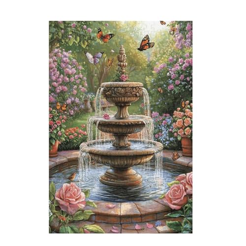 Schmetterling Puzzle Blume Puzzle Große 300 Teile Erwachsene, Clevere Rätsel, Geschicklichkeitsspiel für die Ganze Familie, Holz Farbenfrohes Jigsaws mit Geschenkbox, Deko Wohnzimmer 38x26cm D-1101 von Wehsaeho