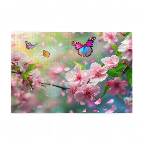 Schmetterling Puzzle Blume Puzzle Große 3000 Teile Erwachsene, Clevere Rätsel, Geschicklichkeitsspiel für die Ganze Familie, Holz Farbenfrohes Jigsaws mit Geschenkbox, Zimmer Deko 81x122cm D-9 Schmetterling Puzzle Blume Puzzle Große 3000 Teile Erwachsene, Clevere Rätsel, Geschicklichkeitsspiel für die Ganze Familie, Holz Farbenfrohes Jigsaws mit Geschenkbox, Zimmer Deko 81x122cm D-9 von Wehsaeho