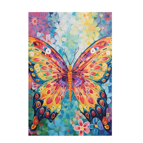 Schmetterling Puzzle Farbe Puzzle Große 3000 Teile Erwachsene, Clevere Rätsel, Geschicklichkeitsspiel für die Ganze Familie, Holz Farbenfrohes Jigsaws mit Geschenkbox, Deko Wohnzimmer 81x122cm D-1426 von Wehsaeho