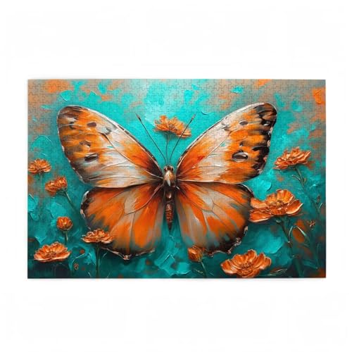 Schmetterling Puzzle Retro Puzzle Große 2000 Teile Erwachsene, Clevere Rätsel, Geschicklichkeitsspiel für die Ganze Familie, Holz Farbenfrohes Jigsaws mit Geschenkbox, Zimmer Deko 99x70cm D-42 von Wehsaeho