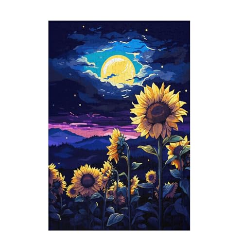 Sonnenblume Puzzle Mond Puzzle Große 200 Teile Erwachsene, Clevere Rätsel, Geschicklichkeitsspiel für die Ganze Familie, Holz Farbenfrohes Jigsaws mit Geschenkbox, Geschenke für Frauen 35x25cm D-1289 Sonnenblume Puzzle Mond Puzzle Große 200 Teile Erwachsene, Clevere Rätsel, Geschicklichkeitsspiel für die Ganze Familie, Holz Farbenfrohes Jigsaws mit Geschenkbox, Geschenke für Frauen 35x25cm D-1289 von Wehsaeho