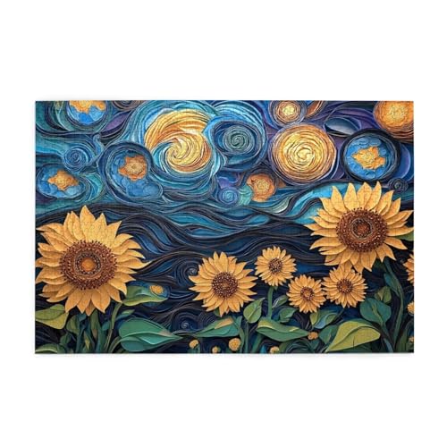 Sonnenblume Puzzle Sternenhimmel Puzzle 300 Teile Erwachsene, Clevere Rätsel, Geschicklichkeitsspiel für die Ganze Familie, Holz Farbenfrohes Jigsaws mit Geschenkbox, Deko Wohnzimmer 38x26cm E-1453 Sonnenblume Puzzle Sternenhimmel Puzzle 300 Teile Erwachsene, Clevere Rätsel, Geschicklichkeitsspiel für die Ganze Familie, Holz Farbenfrohes Jigsaws mit Geschenkbox, Deko Wohnzimmer 38x26cm E-1453 von Wehsaeho