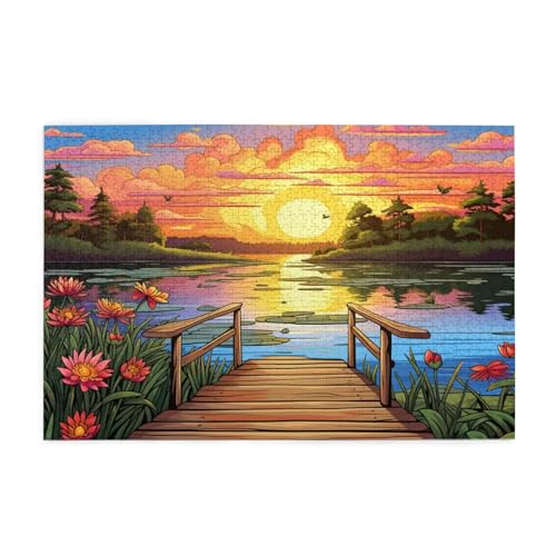 Sonnenuntergang Puzzle Meer Puzzle 300 Teile Erwachsene, Clevere Rätsel, Geschicklichkeitsspiel für die Ganze Familie, Holz Farbenfrohes Jigsaws mit Geschenkbox, Geschenke für Frauen 38x26cm E-978 Sonnenuntergang Puzzle Meer Puzzle 300 Teile Erwachsene, Clevere Rätsel, Geschicklichkeitsspiel für die Ganze Familie, Holz Farbenfrohes Jigsaws mit Geschenkbox, Geschenke für Frauen 38x26cm E-978 von Wehsaeho