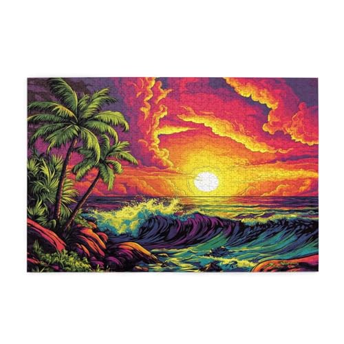 Sonnenuntergang Puzzle Meer Puzzle Große 1500 Teile Erwachsene, Clevere Rätsel, Geschicklichkeitsspiel für die Ganze Familie, Holz Farbenfrohes Jigsaws mit Geschenkbox, Deko Wohnzimmer 87x57cm E-1391 Sonnenuntergang Puzzle Meer Puzzle Große 1500 Teile Erwachsene, Clevere Rätsel, Geschicklichkeitsspiel für die Ganze Familie, Holz Farbenfrohes Jigsaws mit Geschenkbox, Deko Wohnzimmer 87x57cm E-1391 von Wehsaeho