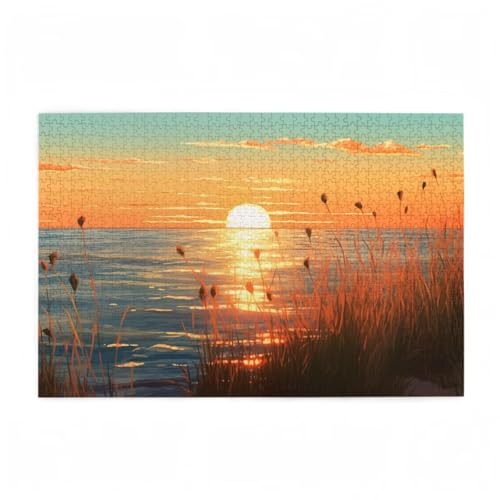 Sonnenuntergang Puzzle Meer Puzzle Große 300 Teile Erwachsene, Clevere Rätsel, Geschicklichkeitsspiel für die Ganze Familie, Holz Farbenfrohes Jigsaws mit Geschenkbox, Deko Wohnzimmer 38x26cm D-282 Sonnenuntergang Puzzle Meer Puzzle Große 300 Teile Erwachsene, Clevere Rätsel, Geschicklichkeitsspiel für die Ganze Familie, Holz Farbenfrohes Jigsaws mit Geschenkbox, Deko Wohnzimmer 38x26cm D-282 von Wehsaeho