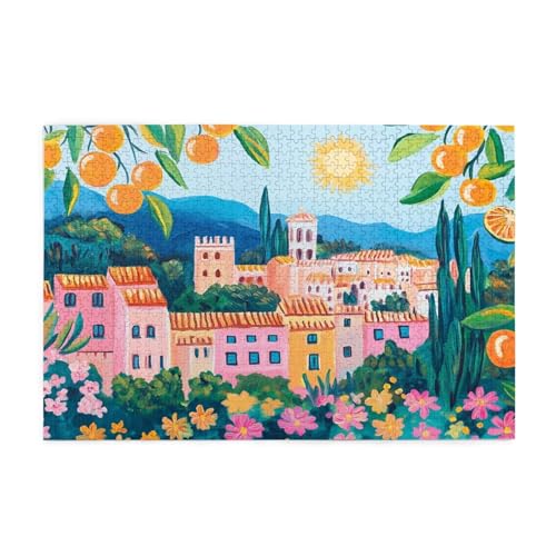 Sonnenuntergang Puzzle Natur Puzzle Große 5000 Teile Erwachsene, Clevere Rätsel, Geschicklichkeitsspiel für die Ganze Familie, Holz Farbenfrohes Jigsaws, Geschenke für Frauen 105x156cm E-1713 von Wehsaeho