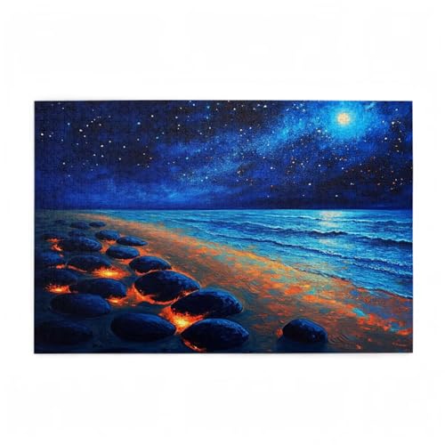 Sternenhimmel Puzzle Mond Puzzle Große 300 Teile Erwachsene, Clevere Rätsel, Geschicklichkeitsspiel für die Ganze Familie, Holz Farbenfrohes Jigsaws mit Geschenkbox, Geschenke für Frauen 38x26cm D-405 Sternenhimmel Puzzle Mond Puzzle Große 300 Teile Erwachsene, Clevere Rätsel, Geschicklichkeitsspiel für die Ganze Familie, Holz Farbenfrohes Jigsaws mit Geschenkbox, Geschenke für Frauen 38x26cm D-405 von Wehsaeho