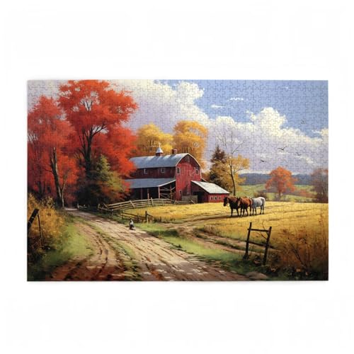 Tier Puzzle Herbst Puzzle Große 1500 Teile Erwachsene, Clevere Rätsel, Geschicklichkeitsspiel für die Ganze Familie, Holz Farbenfrohes Jigsaws mit Geschenkbox Verpackung, Zimmer Deko 87x57cm D-104 Tier Puzzle Herbst Puzzle Große 1500 Teile Erwachsene, Clevere Rätsel, Geschicklichkeitsspiel für die Ganze Familie, Holz Farbenfrohes Jigsaws mit Geschenkbox Verpackung, Zimmer Deko 87x57cm D-104 von Wehsaeho