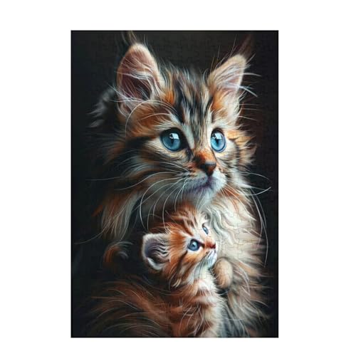 Tier Puzzle Katze Puzzle Große 200 Teile Erwachsene, Clevere Rätsel, Geschicklichkeitsspiel für die Ganze Familie, Holz Farbenfrohes Jigsaws mit Geschenkbox Verpackung, Zimmer Deko 35x25cm D-1200 Tier Puzzle Katze Puzzle Große 200 Teile Erwachsene, Clevere Rätsel, Geschicklichkeitsspiel für die Ganze Familie, Holz Farbenfrohes Jigsaws mit Geschenkbox Verpackung, Zimmer Deko 35x25cm D-1200 von Wehsaeho