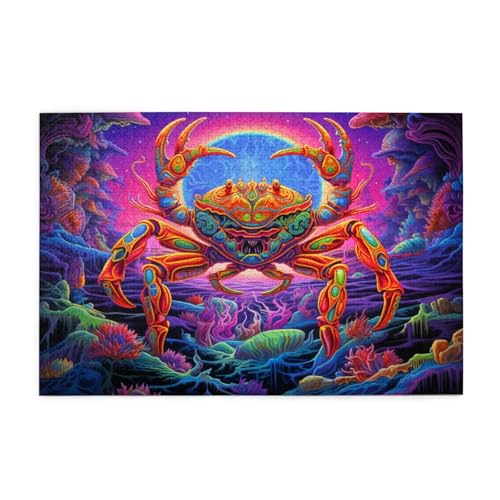 Tier Puzzle Krabbe Puzzle 300 Teile Erwachsene, Clevere Rätsel, Geschicklichkeitsspiel für die Ganze Familie, Holz Farbenfrohes Jigsaws mit Geschenkbox Verpackung, Geschenke für Frauen 38x26cm E-649 Tier Puzzle Krabbe Puzzle 300 Teile Erwachsene, Clevere Rätsel, Geschicklichkeitsspiel für die Ganze Familie, Holz Farbenfrohes Jigsaws mit Geschenkbox Verpackung, Geschenke für Frauen 38x26cm E-649 von Wehsaeho