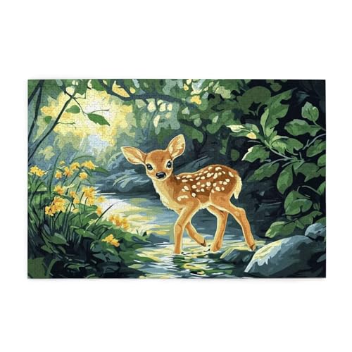 Tier Puzzle REH Puzzle 300 Teile Erwachsene, Clevere Rätsel, Geschicklichkeitsspiel für die Ganze Familie, Holz Farbenfrohes Jigsaws mit Geschenkbox Verpackung, Geschenke für Frauen 38x26cm E-1654 Tier Puzzle REH Puzzle 300 Teile Erwachsene, Clevere Rätsel, Geschicklichkeitsspiel für die Ganze Familie, Holz Farbenfrohes Jigsaws mit Geschenkbox Verpackung, Geschenke für Frauen 38x26cm E-1654 von Wehsaeho