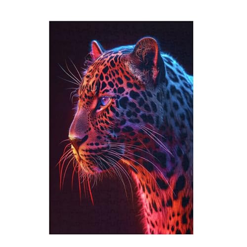 Tier Puzzle Tiger Puzzle Große 1500 Teile Erwachsene, Clevere Rätsel, Geschicklichkeitsspiel für die Ganze Familie, Holz Farbenfrohes Jigsaws mit Geschenkbox Verpackung, Zimmer Deko 87x57cm D-1198 von Wehsaeho
