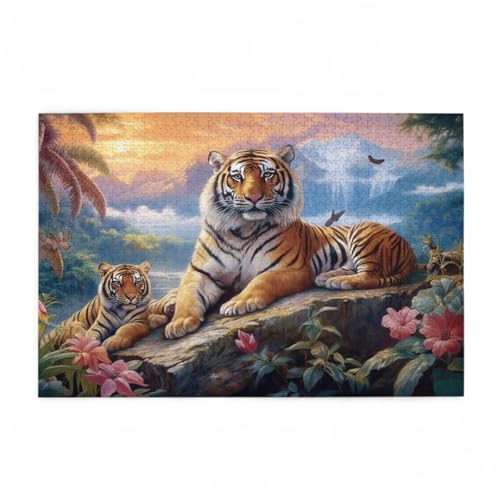 Tiger Puzzle Tier Puzzle Große 1500 Teile Erwachsene, Clevere Rätsel, Geschicklichkeitsspiel für die Ganze Familie, Holz Farbenfrohes Jigsaws mit Geschenkbox Verpackung, Zimmer Deko 87x57cm D-150 Tiger Puzzle Tier Puzzle Große 1500 Teile Erwachsene, Clevere Rätsel, Geschicklichkeitsspiel für die Ganze Familie, Holz Farbenfrohes Jigsaws mit Geschenkbox Verpackung, Zimmer Deko 87x57cm D-150 von Wehsaeho