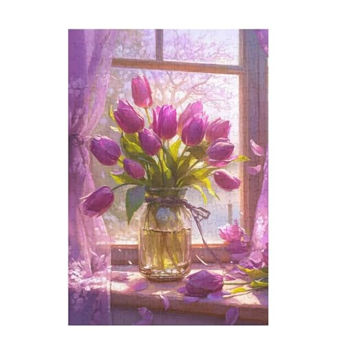 Tulpe Puzzle Blume Puzzle Große 6000 Teile Erwachsene, Clevere Rätsel, Geschicklichkeitsspiel für die Ganze Familie, Holz Farbenfrohes Jigsaws mit Geschenkbox Verpackung, Zimmer Deko 105x179cm D-1279 von Wehsaeho
