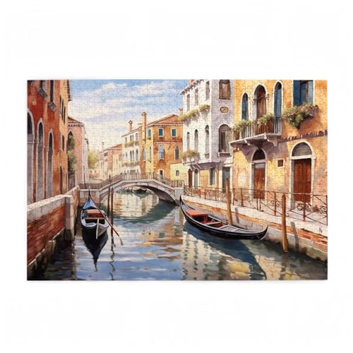Venedig Puzzle Boot Puzzle Große 200 Teile Erwachsene, Clevere Rätsel, Geschicklichkeitsspiel für die Ganze Familie, Holz Farbenfrohes Jigsaws mit Geschenkbox Verpackung, Zimmer Deko 35x25cm D-169 Venedig Puzzle Boot Puzzle Große 200 Teile Erwachsene, Clevere Rätsel, Geschicklichkeitsspiel für die Ganze Familie, Holz Farbenfrohes Jigsaws mit Geschenkbox Verpackung, Zimmer Deko 35x25cm D-169 von Wehsaeho