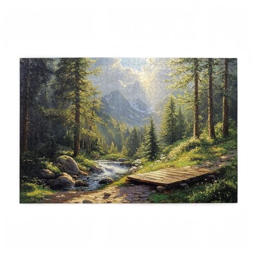 Wald Puzzle Berg Puzzle Große 6000 Teile Erwachsene, Clevere Rätsel, Geschicklichkeitsspiel für die Ganze Familie, Holz Farbenfrohes Jigsaws mit Geschenkbox Verpackung, Zimmer Deko 105x179cm D-409 von Wehsaeho