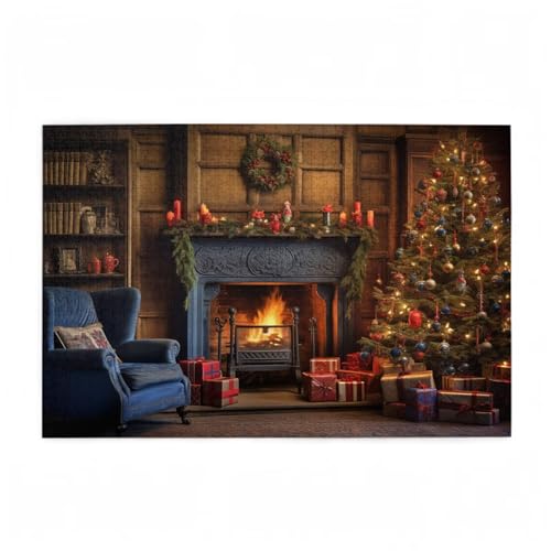 Weihnachten Puzzle Retro Puzzle Große 200 Teile Erwachsene, Clevere Rätsel, Geschicklichkeitsspiel für die Ganze Familie, Holz Farbenfrohes Jigsaws mit Geschenkbox, Geschenke für Frauen 35x25cm D-551 von Wehsaeho