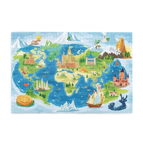 Weltkarte Puzzle Berg Puzzle 300 Teile Erwachsene, Clevere Rätsel, Geschicklichkeitsspiel für die Ganze Familie, Holz Farbenfrohes Jigsaws, Geschenkbox Verpackung, Geschenke für Frauen 38x26cm E-886 Weltkarte Puzzle Berg Puzzle 300 Teile Erwachsene, Clevere Rätsel, Geschicklichkeitsspiel für die Ganze Familie, Holz Farbenfrohes Jigsaws, Geschenkbox Verpackung, Geschenke für Frauen 38x26cm E-886 von Wehsaeho