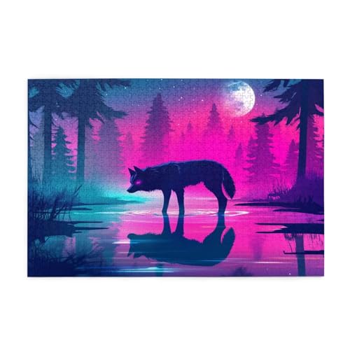 Wolf Puzzle Sonnenuntergang Puzzle Große 5000 Teile Erwachsene, Clevere Rätsel, Geschicklichkeitsspiel für die Ganze Familie, Holz Farbenfrohes Jigsaws, Deko Wohnzimmer Geschenke 105x156cm E-1352 Wolf Puzzle Sonnenuntergang Puzzle Große 5000 Teile Erwachsene, Clevere Rätsel, Geschicklichkeitsspiel für die Ganze Familie, Holz Farbenfrohes Jigsaws, Deko Wohnzimmer Geschenke 105x156cm E-1352 von Wehsaeho