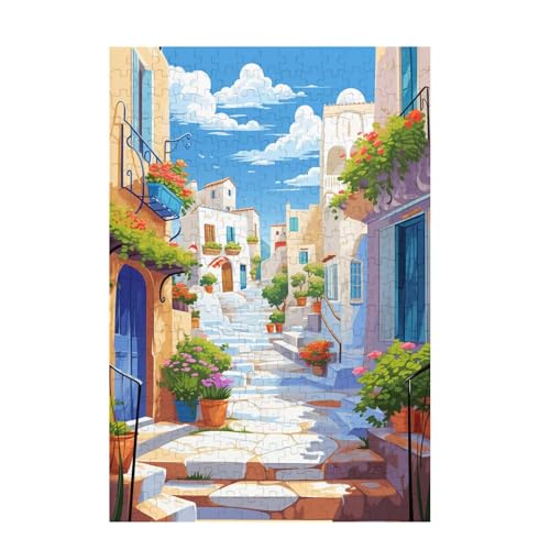 Wolke Puzzle Blume Puzzle Große 300 Teile Erwachsene, Clevere Rätsel, Geschicklichkeitsspiel für die Ganze Familie, Holz Farbenfrohes Jigsaws mit Geschenkbox Verpackung, Zimmer Deko 38x26cm D-1741 von Wehsaeho