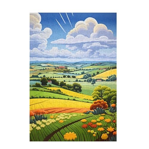 Wolke Puzzle Landschaft Puzzle Große 500 Teile Erwachsene, Clevere Rätsel, Geschicklichkeitsspiel für die Ganze Familie, Holz Farbenfrohes Jigsaws mit Geschenkbox, Geschenke für Frauen 52x38cm D-1754 von Wehsaeho