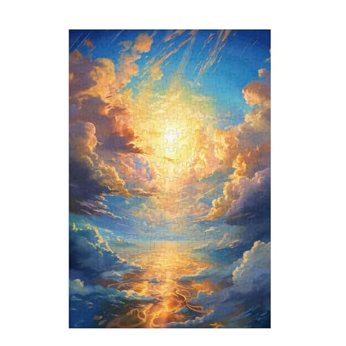 Wolke Puzzle Sonne Puzzle Große 1500 Teile Erwachsene, Clevere Rätsel, Geschicklichkeitsspiel für die Ganze Familie, Holz Farbenfrohes Jigsaws mit Geschenkbox Verpackung, Zimmer Deko 87x57cm D-1759 von Wehsaeho