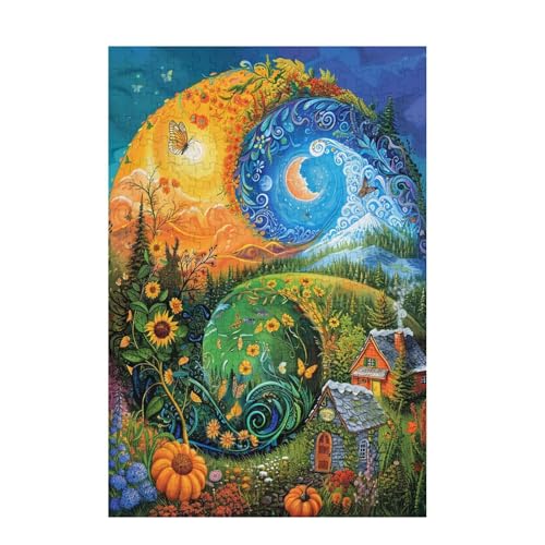 Yin und Yang Puzzle Halloween Puzzle Große 3000 Teile Erwachsene, Clevere Rätsel, Geschicklichkeitsspiel für die Ganze Familie, Holz Farbenfrohes Jigsaws mit Geschenkbox, Zimmer Deko 81x122cm D-1643 Yin und Yang Puzzle Halloween Puzzle Große 3000 Teile Erwachsene, Clevere Rätsel, Geschicklichkeitsspiel für die Ganze Familie, Holz Farbenfrohes Jigsaws mit Geschenkbox, Zimmer Deko 81x122cm D-1643 von Wehsaeho