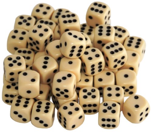 Weible Spiele 05216-50 - Acryl-Würfel, 16 mm, 50 Stück, Elfenbein Weible Spiele 05216-50 - Acryl-Würfel, 16 mm, 50 Stück, Elfenbein von Weible Spiele