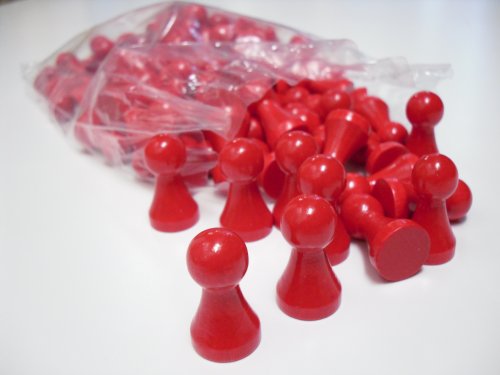 Weible Spiele 100er-Pack Halmakegel aus Holz (27 mm), rot von Weible Spiele