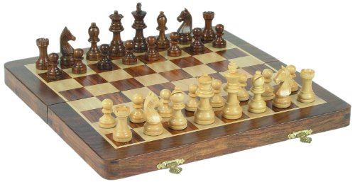 Weiblespiele 03283 - Magnetschachspiel Palisander und Buchsbaum, Königshöhe, 63 mm von Weible Spiele
