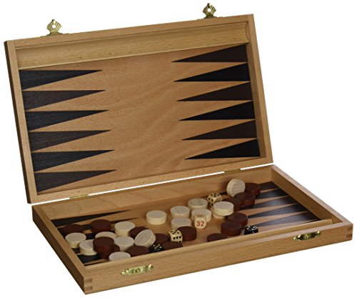 Weiblespiele 3764 8155 - Backgammon Kassette, 28 x 17 cm von Weible Spiele