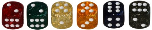 weiblespiele 05170-1 - Acryl-Würfel, Glitter in Dose, 16 mm, 100 Stück von Weible Spiele