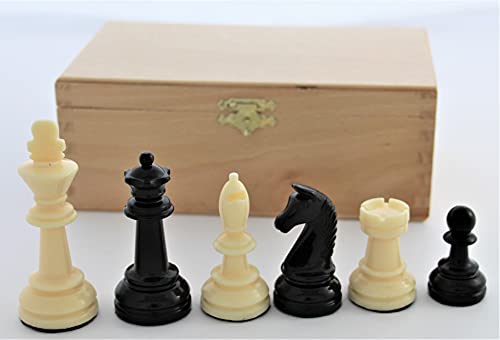 weiblespiele 01017 - Schachfiguren, Kunststoff 90 mm, in Buchekassette von Weible Spiele