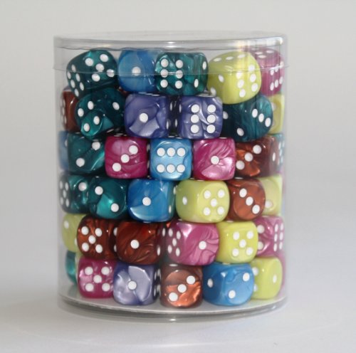 weiblespiele 05152-1 - Acryl-Würfel, Pearl in Dose, 16 mm, 100 Stück von Weible Spiele