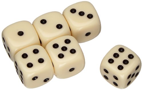 weiblespiele 05212 - Acryl-Würfel, 12 mm, 100 Stück, Elfenbein von Weible Spiele
