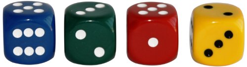 weiblespiele 05325-4 - Acryl-Würfel, Uni, 25 mm, 4 Stück weiblespiele 05325-4 - Acryl-Würfel, Uni, 25 mm, 4 Stück von Weible Spiele