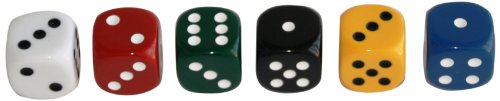 weiblespiele 05325 - Acryl-Würfel, Uni, 25 mm, 10 Stück von Weible Spiele
