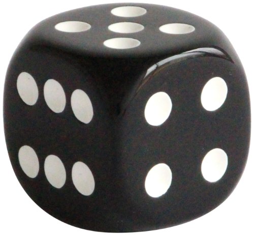weiblespiele 05335-16 - Acryl-Würfel, 35 mm, 1 Stück, schwarz weiblespiele 05335-16 - Acryl-Würfel, 35 mm, 1 Stück, schwarz von Weible Spiele