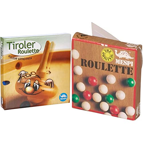 weiblespiele 10100 - Original Tiroler Roulette & 10143 - Mespi Ersatzkugeln Set, 18 Stück von Weible Spiele