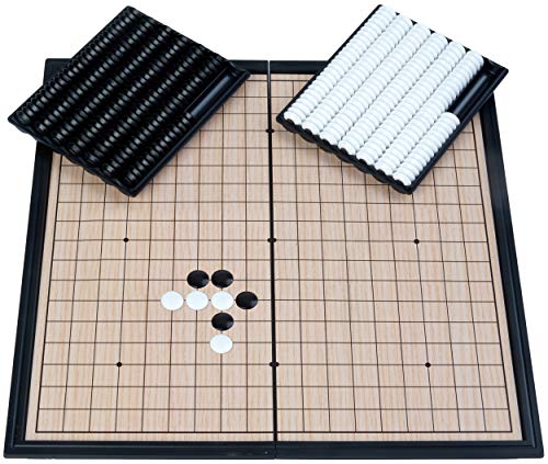 Engelhart- 250412 - Go Spiel Magnetisch, 24 cm x 24 cm - Reise Kompaktspiele - Klappbrettspiel - Japanische magnetische Brettspiele von Engelhart