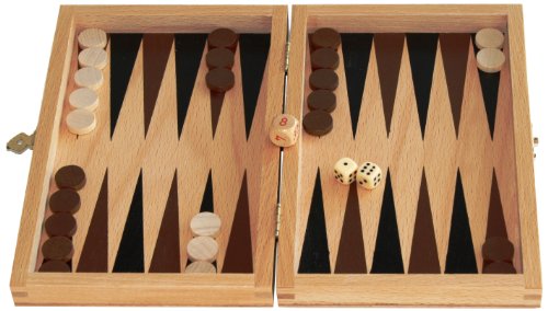 Weible Spiele 03761 Backgammon Buche 19x12 cm von Weible Spiele
