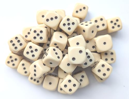 Weiblespiele 05216 - Acryl-Würfel, 16 mm, 100 Stück, Elfenbein von Weiblespiele