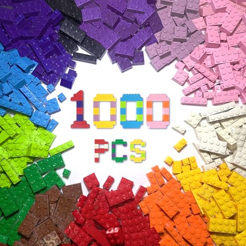 Classic Bausteine 1000 Teile Nachgerüstete Version,1.2 Kilogramm Klemmbausteine,Bricks Bausteine Kompatibel Mit Allen Gängigen Marken Steine Box,Geeignet für Jungen und Mädchen ab 6 Jahren Spielzeug von Weifeng