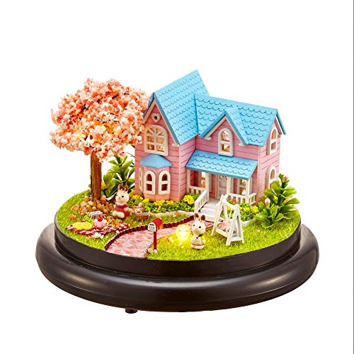 DIY House Kit, harmlos und langlebig DIY Puppenhaus DIY Cottage für Möbeldekoration (Sakura-Versprechen) von Weikeya