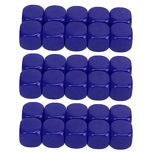 DIY-Würfel, 30 Stück, 16 Mm, Glatte, Abgerundete Würfel, Weit Verbreitet für Brettspiele (Blau) von Weikeya