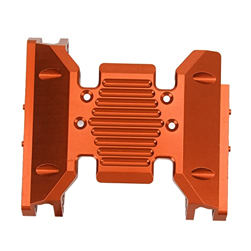 Weikeya Getriebeplatte aus Metall, Getriebebasis aus Aluminiumlegierung, Schwarz Eloxiert, für SCX6 (Orange) von Weikeya