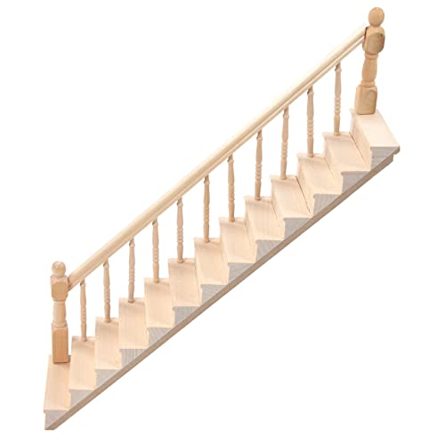 Weikeya Puppenhaus-Treppe, 1/12 Puppenhaus-Miniatur-Möbel 1/12 Maßstab zum Basteln als Geburtstagsgeschenk (linke Armlehne) von Weikeya