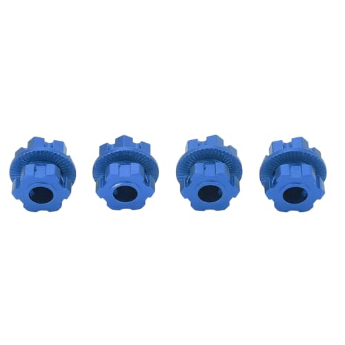 Weikeya RC-Rad-Sechskant-Adapter, RC-Nabenmutter, 4 Stück, Aluminiumlegierung Zum Austausch (Blau) von Weikeya