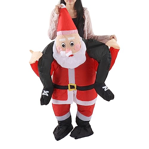 Weikeya Weihnachtsmann-Weihnachtskostüm, Einzigartiges, Wiederverwendbares, Aufblasbares Weihnachtsmann-Kostüm für Festivals (Erwachsene 150–190 cm) von Weikeya